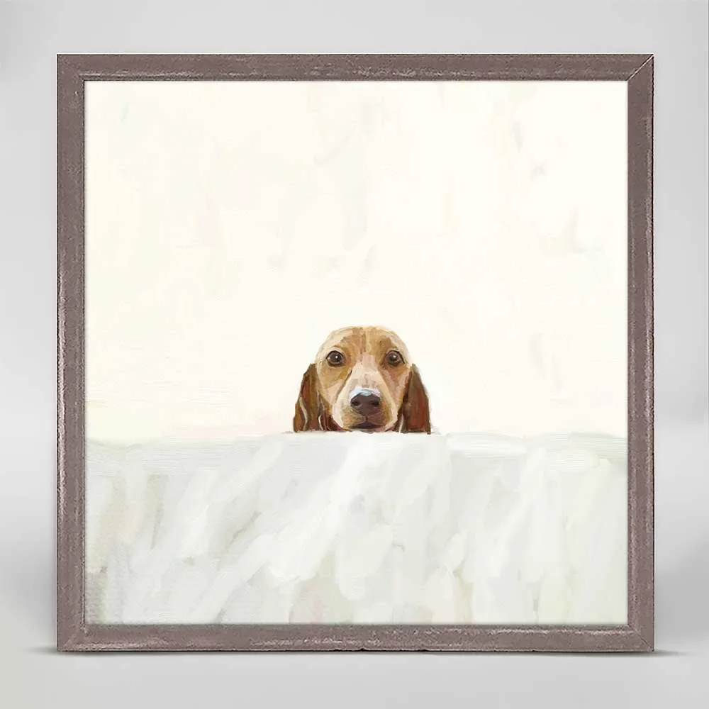 Best Friend - Wake Up Time Doxie Mini Framed Canvas