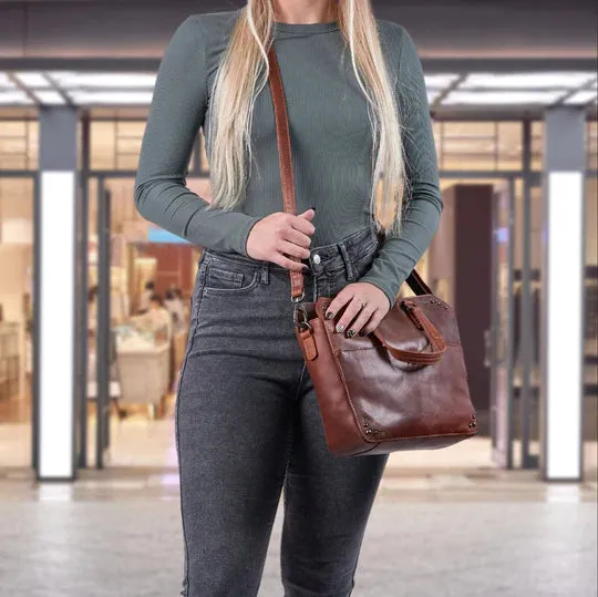 Bethany Leather Lockable Satchel