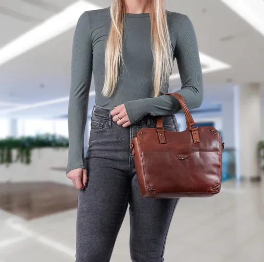 Bethany Leather Lockable Satchel