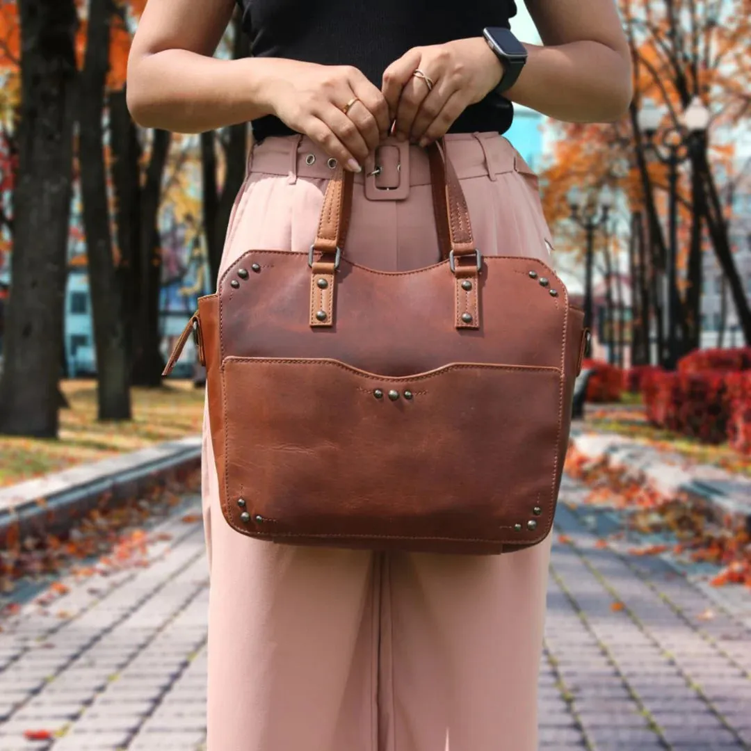 Bethany Leather Lockable Satchel