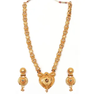 Bhavi Jewels Forming Look Long  Necklace Set