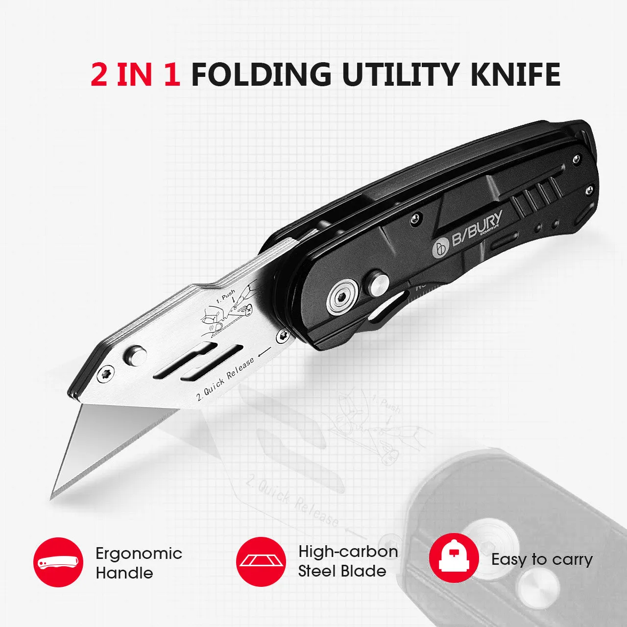 Bibury EDC Utility Knife (7-in-1) (2 Versions)