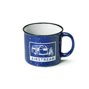 Bicycle Towing An Airstream Campfire Mug