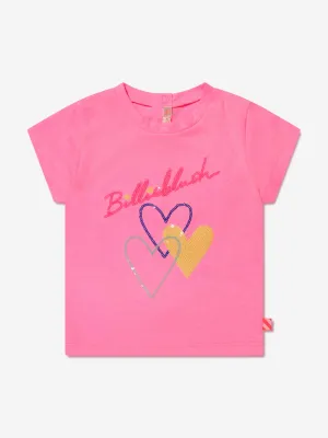 Billieblush Baby Girls Hearts T-Shirt in Pink
