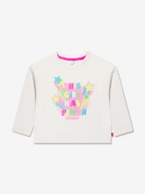 Billieblush Girls Long Sleeve DC Comics T-Shirt in Ivory