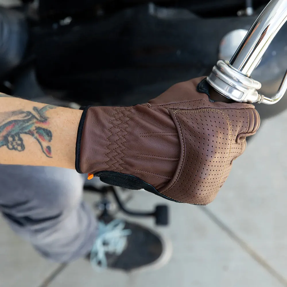 BILTWELL BORREGO LEATHER GLOVE [CHOCOLATE]
