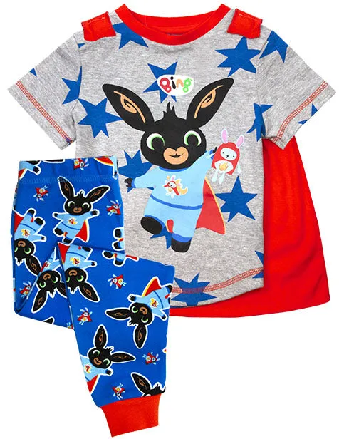 Bing Bunny Pyjamas with Cape -  Boys T-Shirt & PJ Bottoms Set