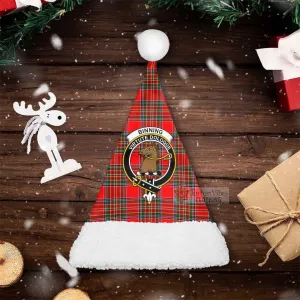 Binning Tartan Christmas Santa Hats with Family Crest