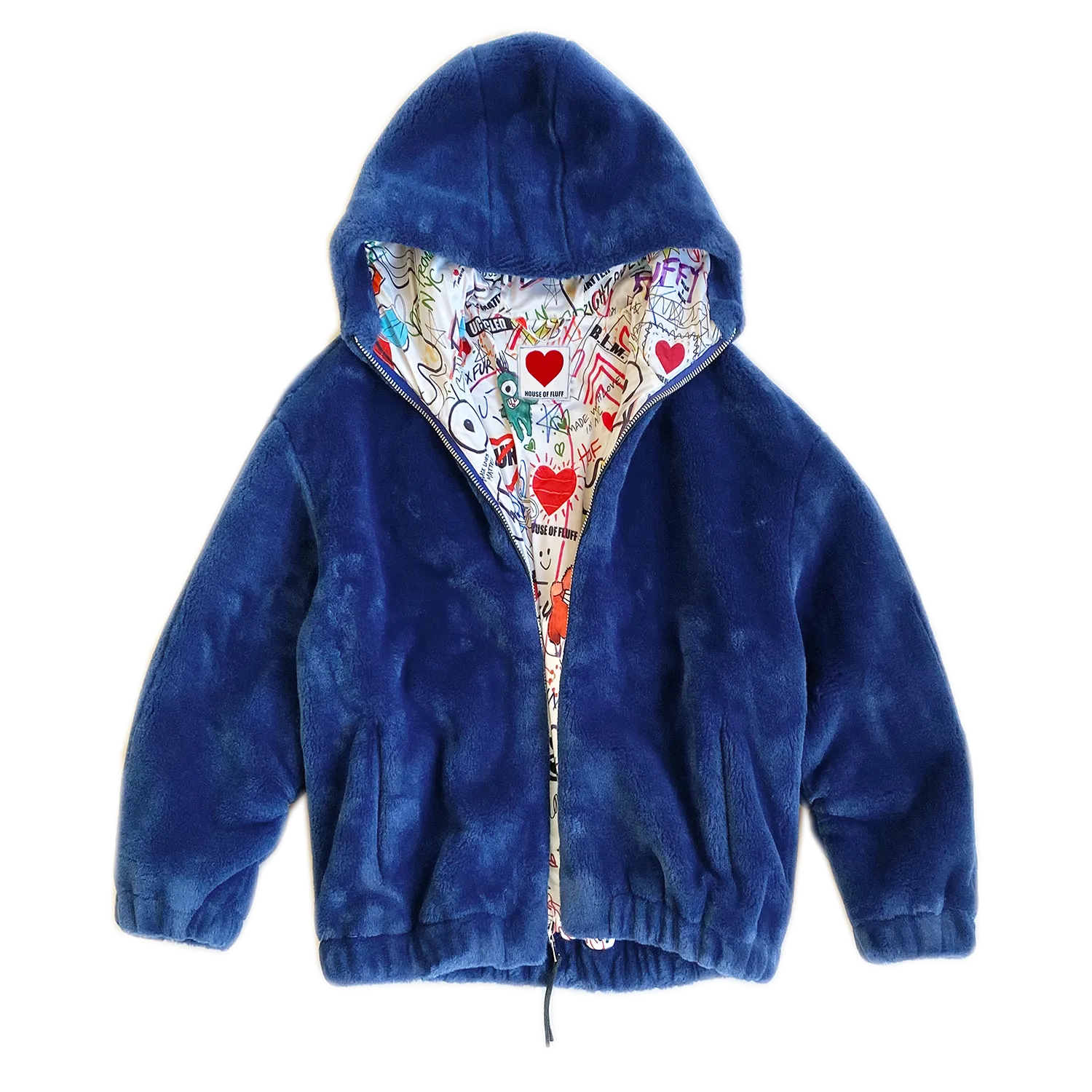 BIOFUR™ Zip Front "Ski" Jacket - Marine Blue