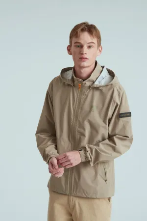 BIRDIE Mens Golf Rain Jacket - Beige