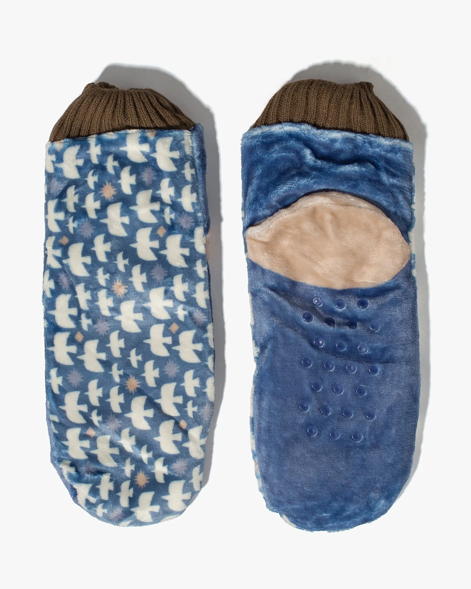 Bisque, CDF Etendue, Fleasy Attaka Room Crew Socks, Blue