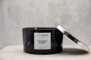 Black 3-Wick Candle - Santorini Sunset