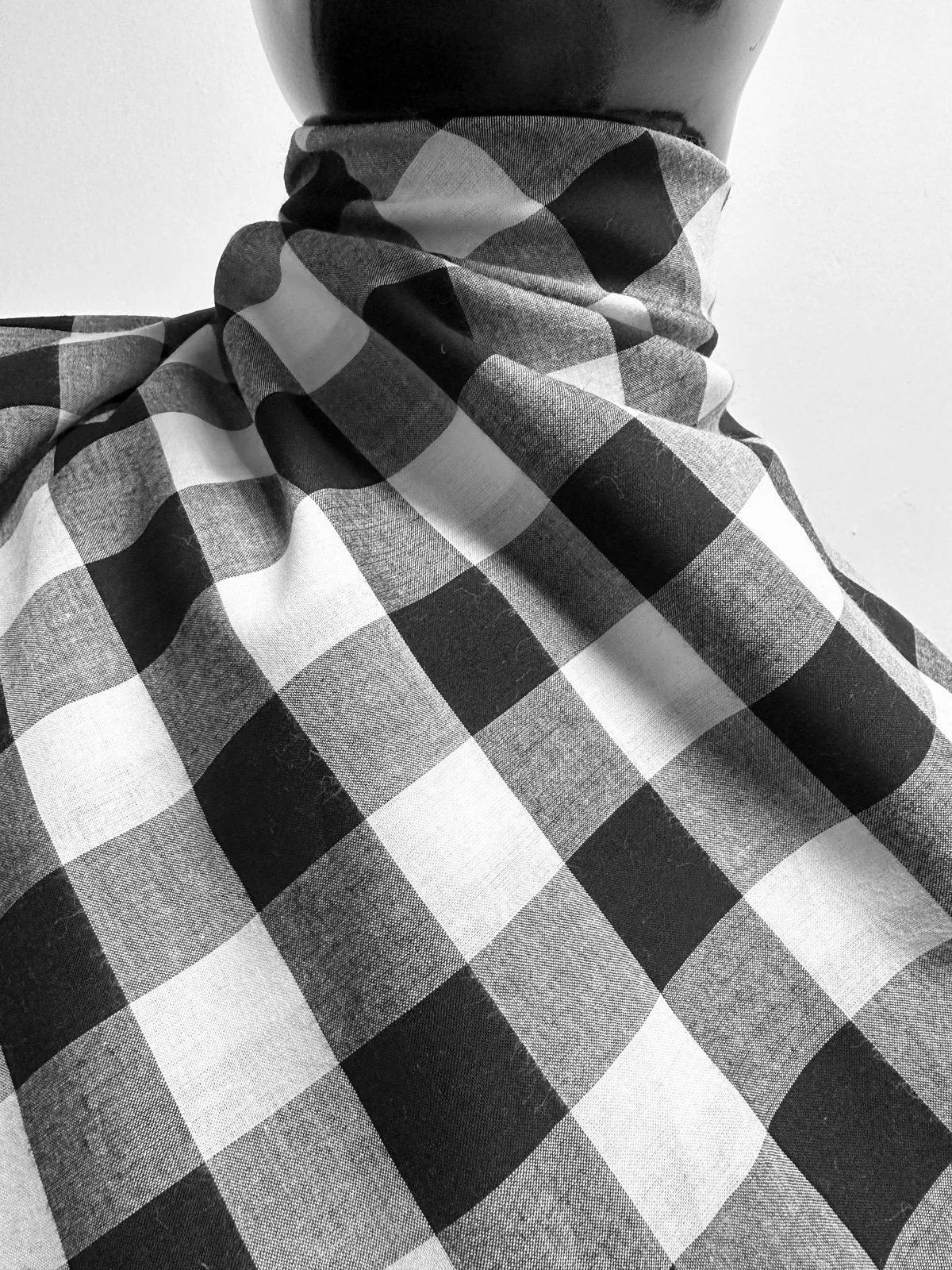 Black and White Gingham Cotton