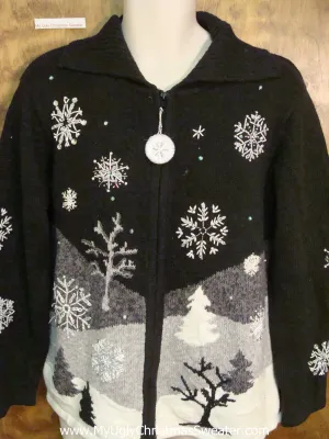 Black and White Horrible Christmas Sweater