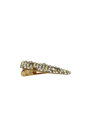 Black Colour T Hair Clip Susanne Sparkle Gold Diamantee 5574