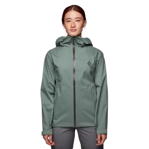Black Diamond Women&#x27;s StormLine Stretch Rain Shell Jacket Laurel Green | Buy Black Diamond Women&#x27;s StormLine Stretch Rain Shell Jacket Laurel Green here | Outnorth