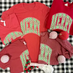 BLACK FRIDAY 2024: "MERRY" Polkadots (*MULTIPLE STYLES AVAILABLE: BASIC VNECK & CREW NECK, BELLA CANVAS VNECK & CREW NECK, COMFORT COLORS SHORT SLEEVE & LONG SLEEVE, SWEATSHIRT*)