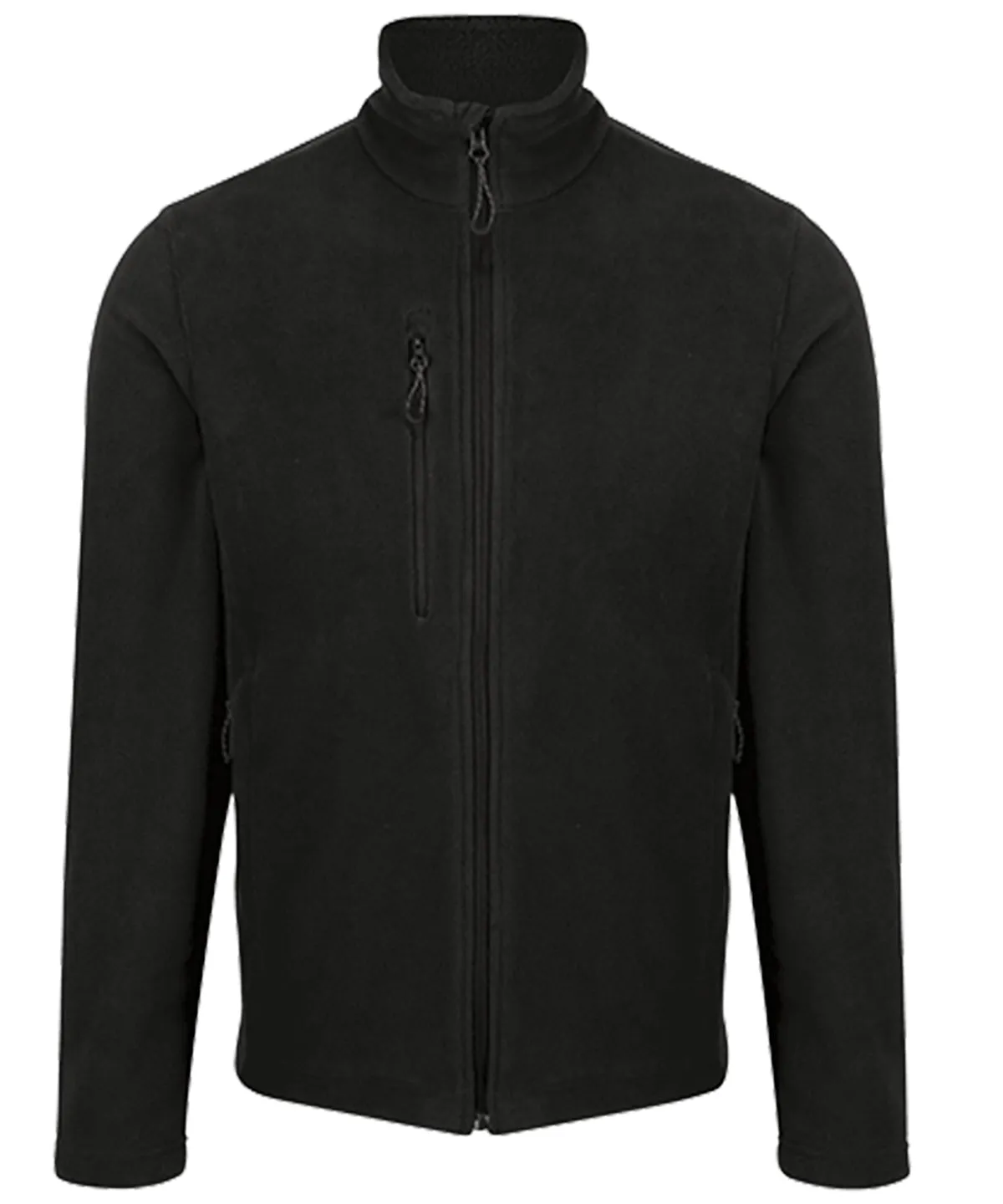 Black - Honestly Made recycled full-zip fleece