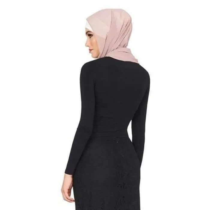 Black Long Sleeve Cotton Top