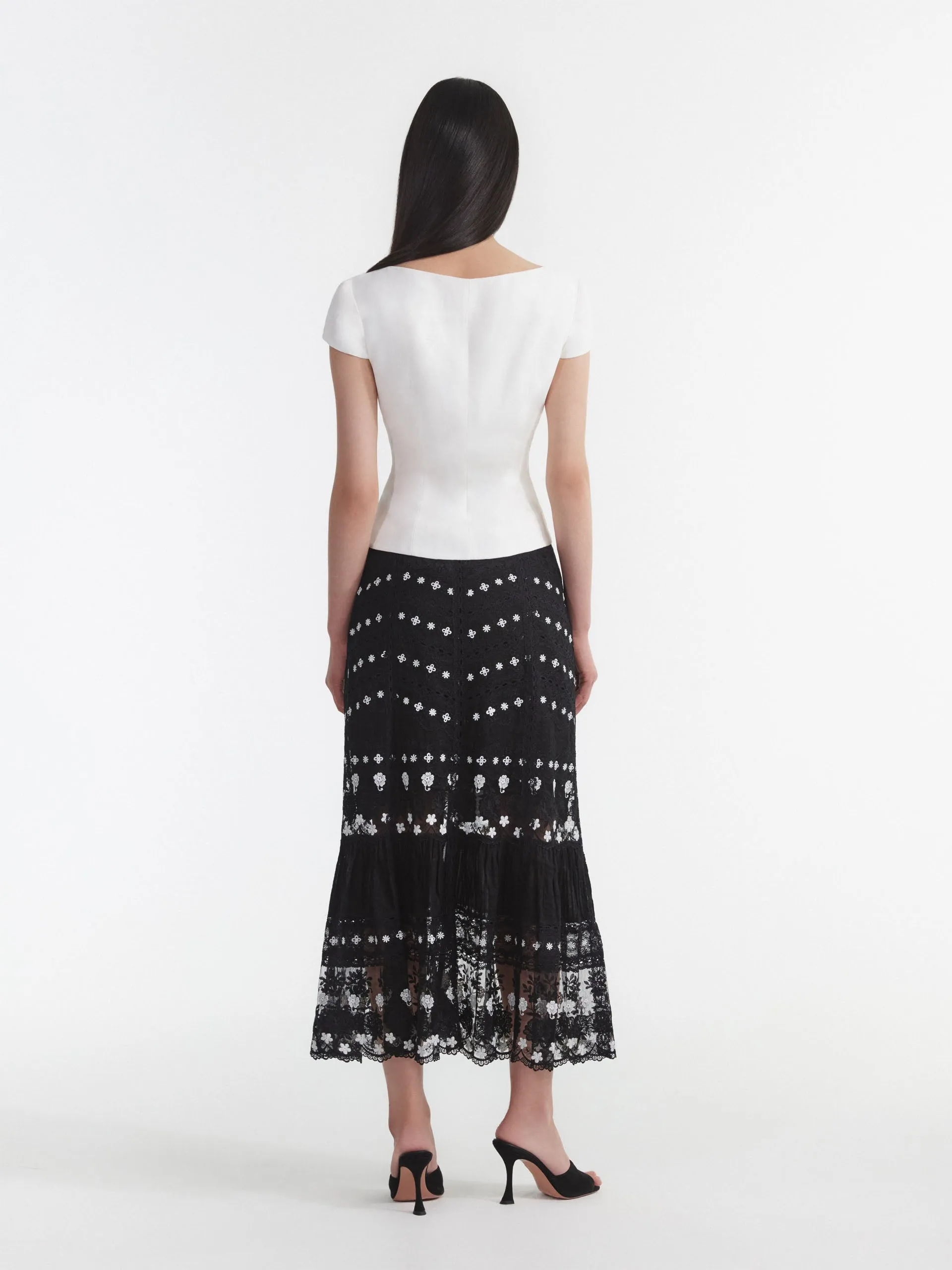 Black Lorna long skirt