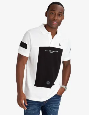 BLACK MALLET COLORBLOCK POLO SHIRT