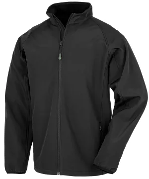 Black - Men's recycled 2-layer printable softshell jacket