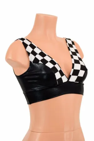 Black Mystique & Check Starlette Bralette