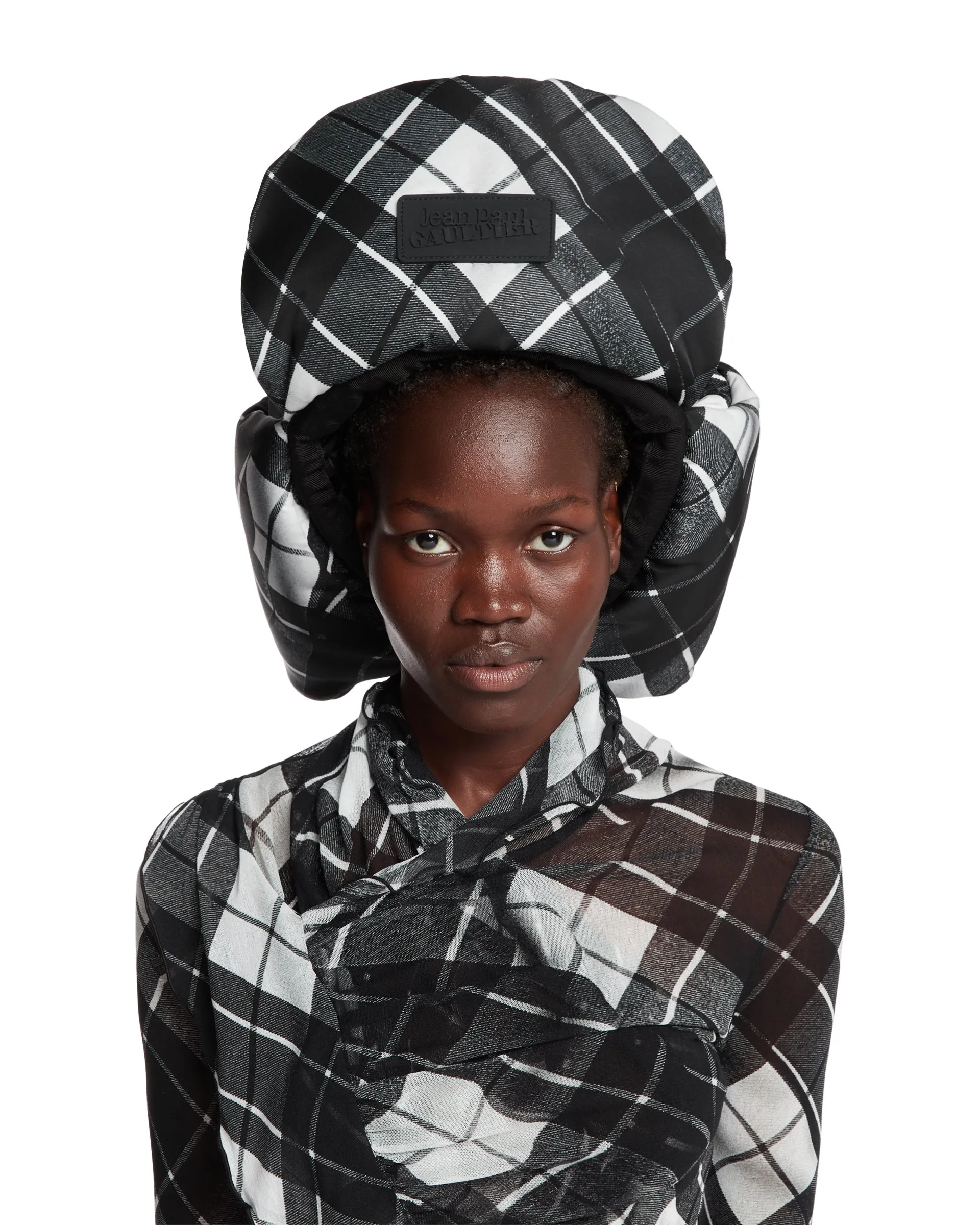 Black Padded Maxi Hat