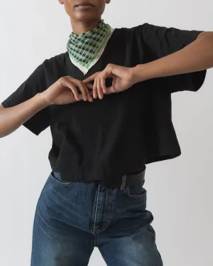 Black Relaxed Cropped T-Shirt