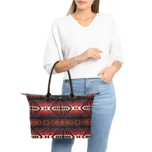 Black Rose Single-Shoulder Lady Handbag