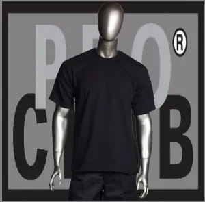 Black Short Sleeve Crew Neck Pro Club Comfort T Shirt