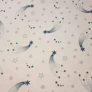 Black Star Burst on Pink Flannel