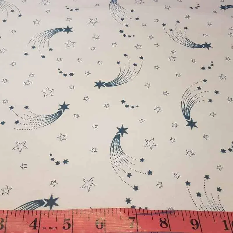 Black Star Burst on Pink Flannel