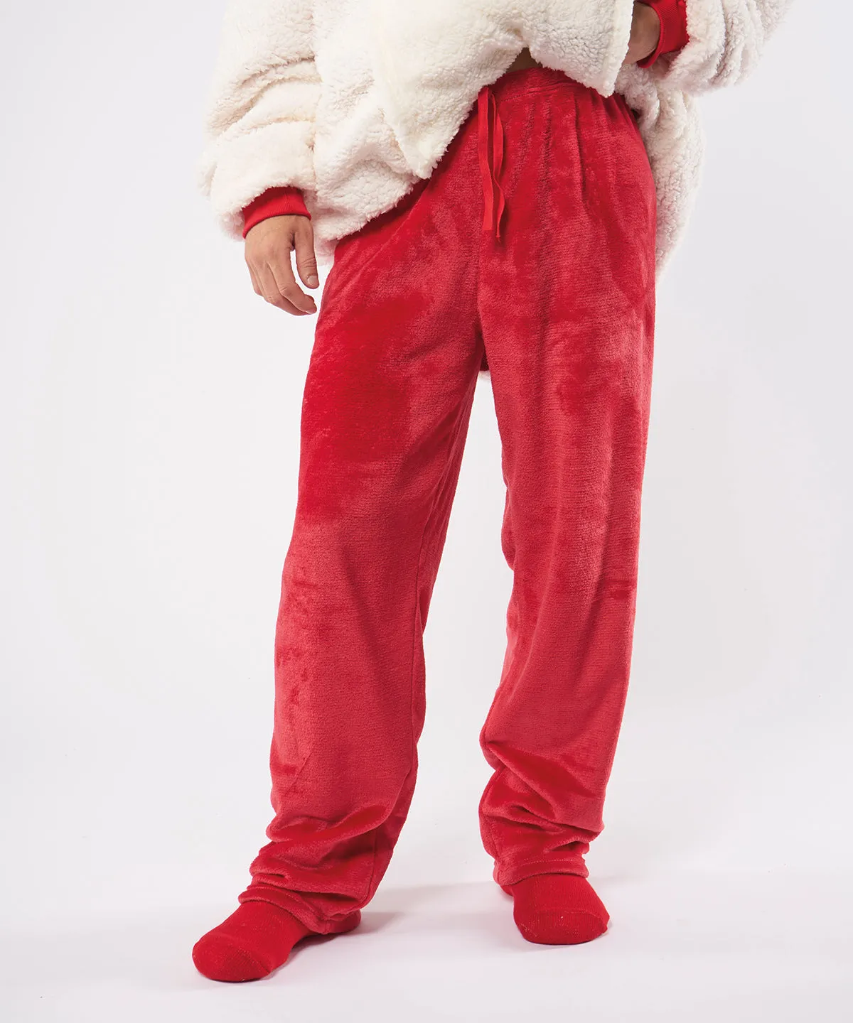 Black - The Ribbon luxury Eskimo-style fleece pants
