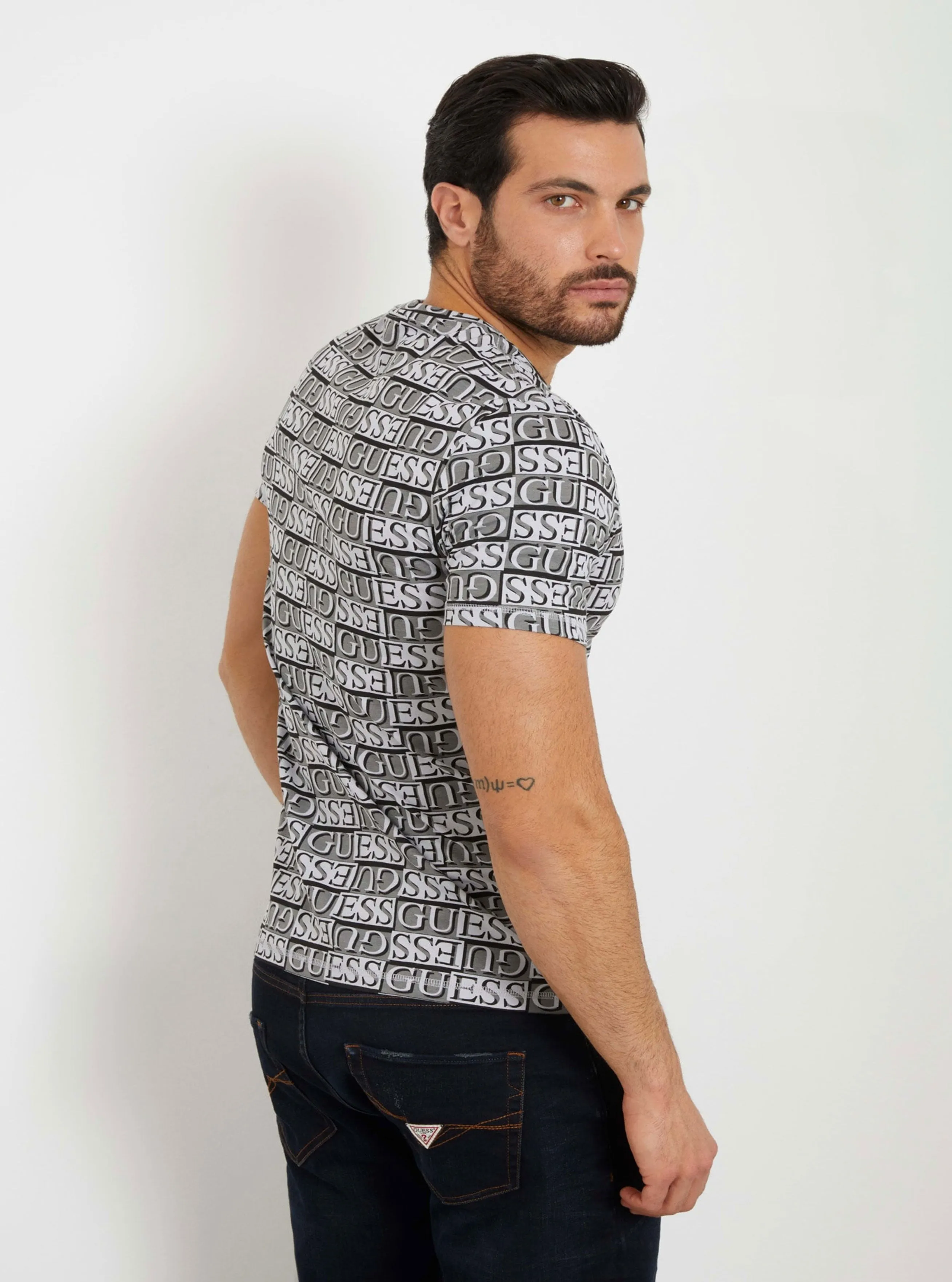 Black Upside Down Logo T-Shirt