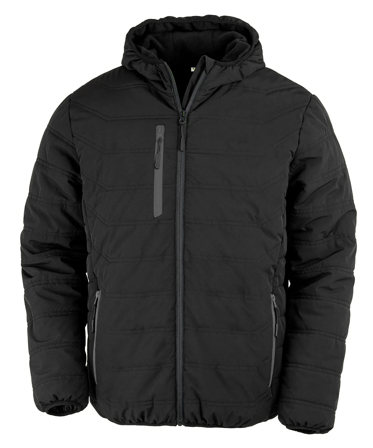 Black/Black - Recycled compass padded winter jacket