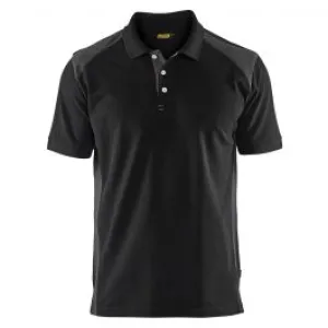 Bl&#xE5;kl&#xE4;der&#x20;3324-1050&#x20;Pique&#x20;Polo&#x20;Shirt&#x20;-&#x20;Black&#x2F;Dark&#x20;Grey