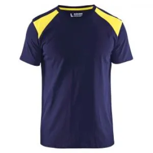 Bl&#xE5;kl&#xE4;der&#x20;3379-1042&#x20;T-Shirt&#x20;Bi-Colour&#x20;-&#x20;Navy&#x2F;High&#x20;Vis&#x20;Yellow