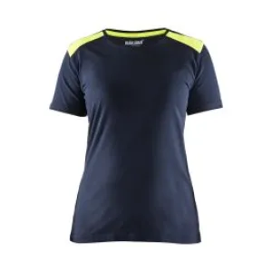 Bl&#xE5;kl&#xE4;der&#x20;Work&#x20;T-Shirt&#x20;Two&#x20;Tone&#x20;Women&#x20;3479&#x20;Navy&#x20;Yellow