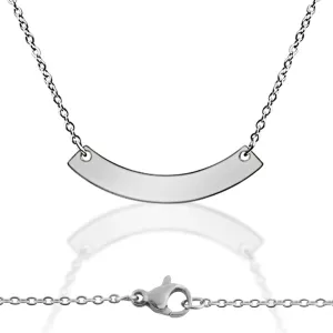 Blank Curve Bar Stainless Steel Necklace / SBB0049