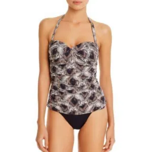 Bleu Rod Beattie Snake Skin Game Bandini Tankini Swim Top
