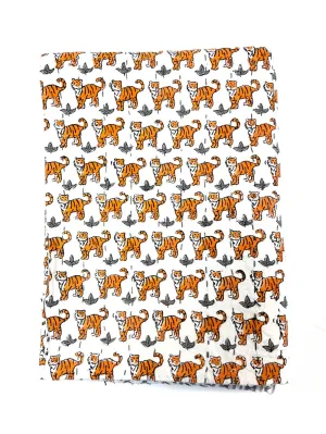 Block Printed Kantha Quilt - Tiger Print - Large