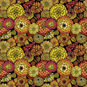 Blooming Elegance - Orange/Yellow