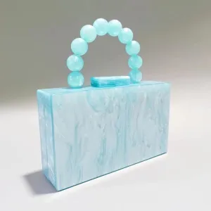 Blue Acrylic Evening Clutch