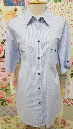 Blue & White Stripes Blouse CE087