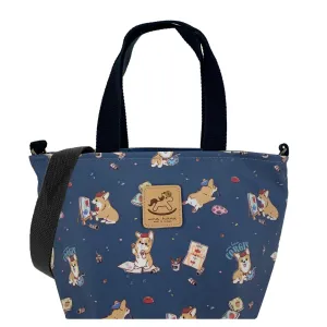 Blue Color Me Corgi Mini Travel Tote