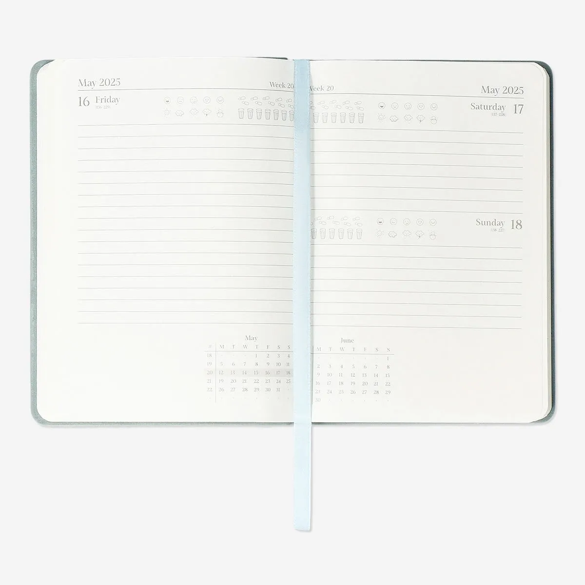 Blue Daily Diary A6 - English