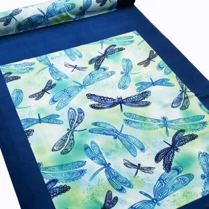 Blue Dragonflies Printed Polar Fleece Design 181 - 1.85M Panel