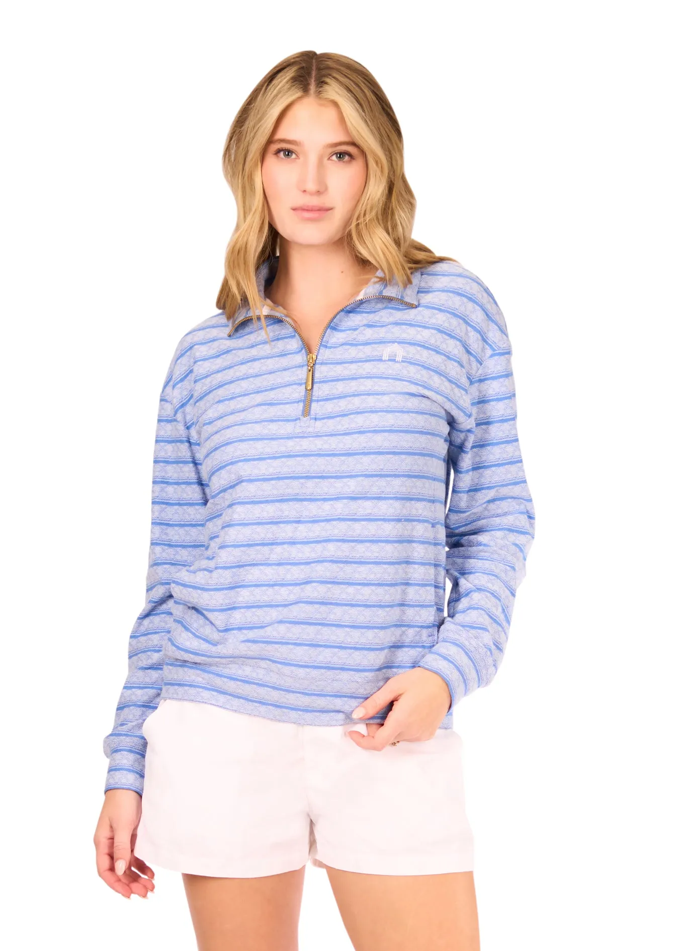 Blue Half Zip Pullover