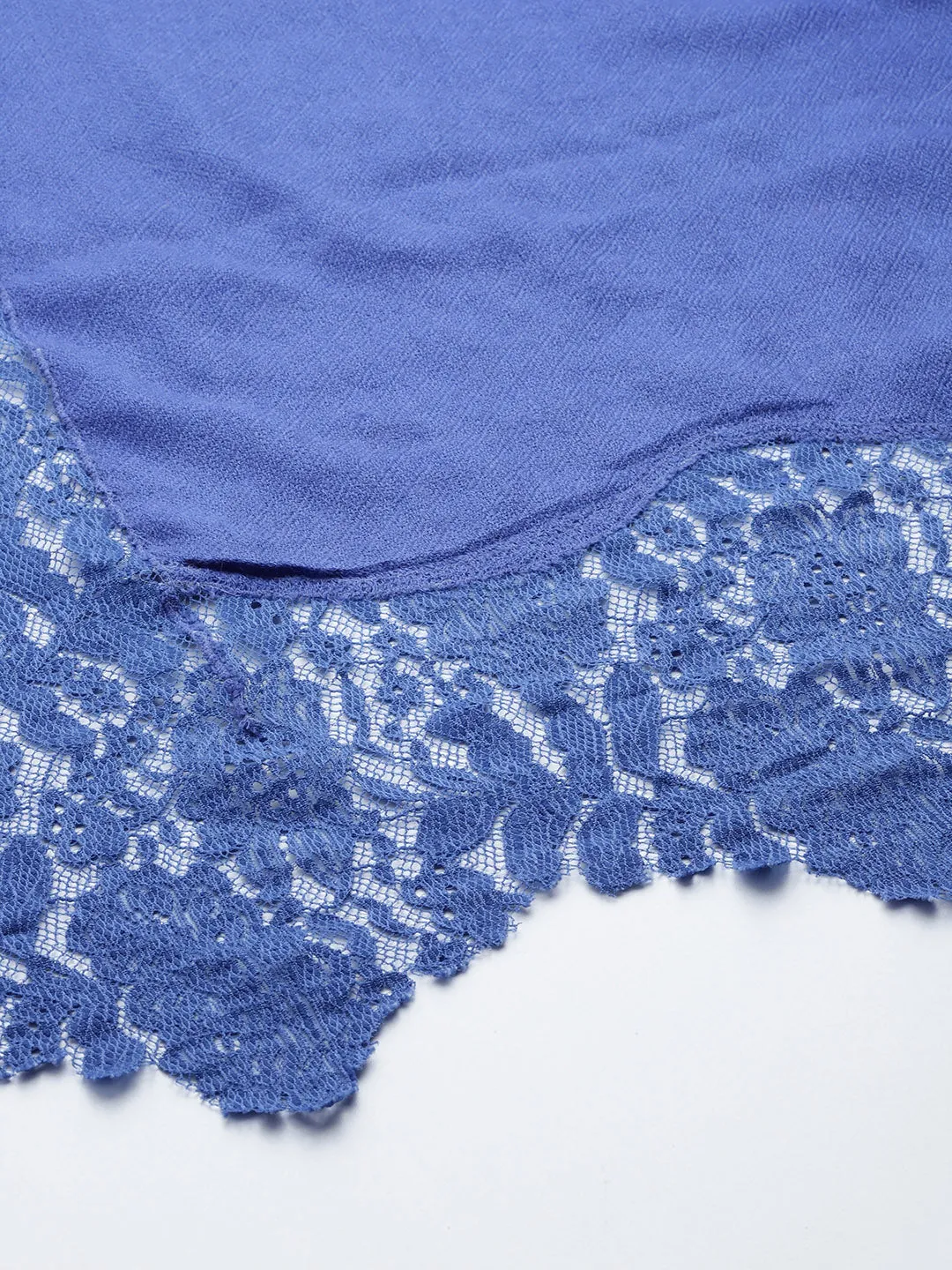 Blue Ombre Lace Shawl- ideal women's winter shawl